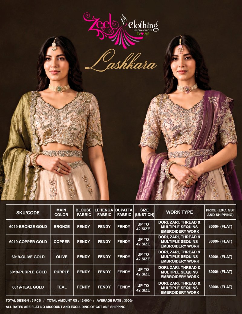 Lashkara by Zeel Fendy Silk With Sequence Work Lehenga Choli